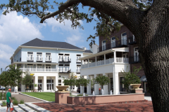 The tour of Baldwin Park will start in the mixed-use Village Center which contains a wide range of commercial and multi-family building typologies and uses.